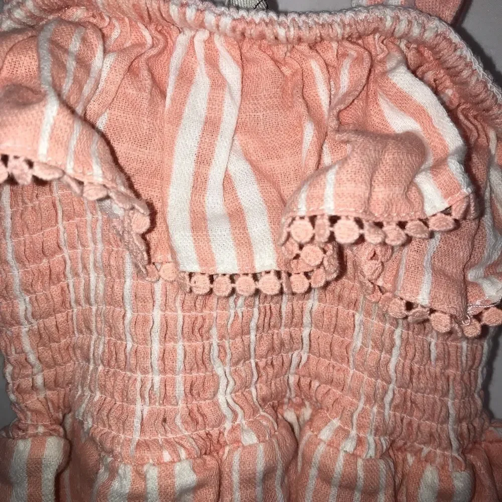 Jessica Simpson Coral Pink Striped Dress